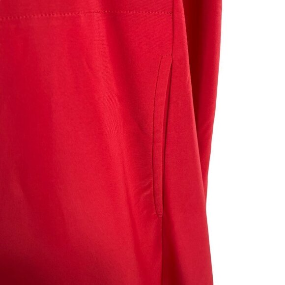 Sun Kim Dress Cold Shoulder Red Solid Polyester‎ Spandex NWT Women's 1X - Picture 5 of 11